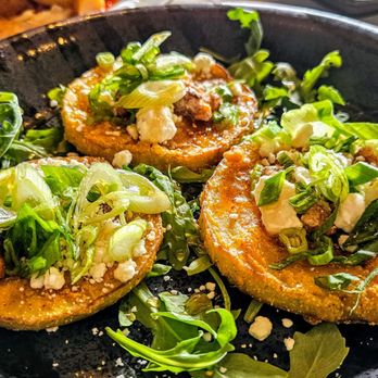 Due 360 - Berenjena con Miel - eggplant, caramelized walnuts, goat cheese, honey. Delicioso! - Tapas/Small Plates Near Me - Summit, New Jersey
