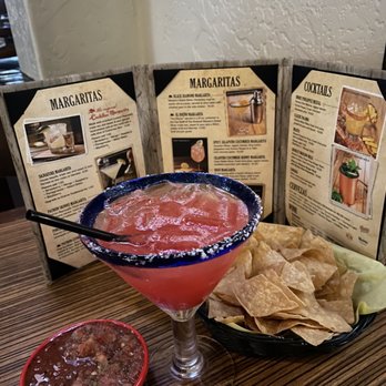 El Torito - Strawberry Margarita with chips and salsa! Yum! - Mexican Near Me - Ontario, California El Torito - Strawberry Margarita with chips and salsa! Yum! - Mexican Near Me - Ontario, California