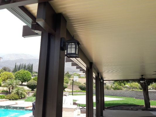 Alumawood Solid Top Patio Cover - Here at Mr Patio Cover we specialize in the installation of new aluminum patio covers. Our goal is to provide you with the best service, installation, products, and warranty in the business. At Mr Patio Cover, customer care and craftsmanship come first. We're family owned and operated and we back our labor and products with our exclusive Mr Patio Cover Lifetime Warranty on materials and labor. We are located in Chino, California but we also service the surrounding areas in the Inland Empire, San Bernardino and Riverside counties. Alumawood Solid Top Patio Cover - Here at Mr Patio Cover we specialize in the installation of new aluminum patio covers. Our goal is to provide you with the best service, installation, products, and warranty in the business. At Mr Patio Cover, customer care and craftsmanship come first. We're family owned and operated and we back our labor and products with our exclusive Mr Patio Cover Lifetime Warranty on materials and labor. We are located in Chino, California but we also service the surrounding areas in the Inland Empire, San Bernardino and Riverside counties.