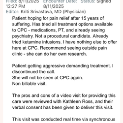 Optum - Mill Creek Walk-In Clinic - Thanks for nothing. She said because my referral was from pulmonary she'd only offer gabapentin. Please watch the video.