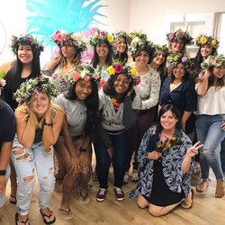 The Pineapple Patio - The Happy Haku workshop with Jen! This class had about 18 participants.