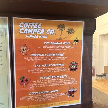 Coffee Camper - Summer menu - Coffee & Tea Near Me - Monroe, Georgia
