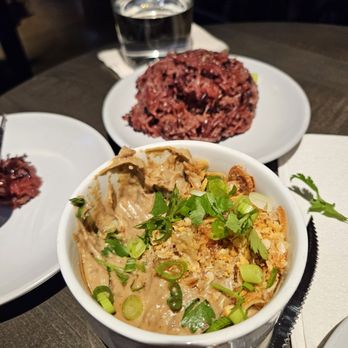 Vinai - Roasted Eggplant with purple sticky rice. - New American Near Me - Minneapolis, Minnesota