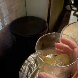 The end of one of their Gin cocktails The end of one of their Gin cocktails
