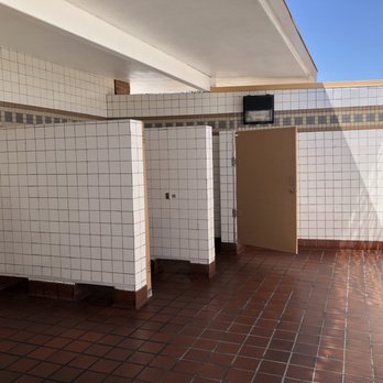 Fabens Rest Area EB - Men's restroom - half covered, half open air. - Rest Stops Near Me - Fabens, Texas