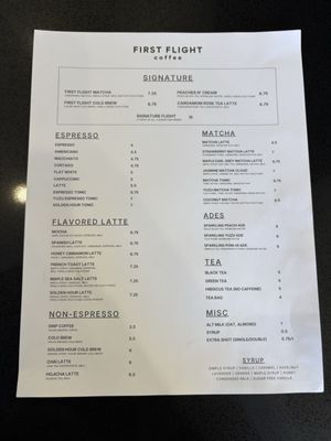 Menu photo 1 First Flight Coffee Torrance, CA