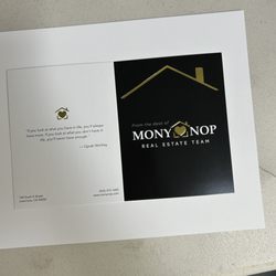 Grand Copy Center - Custom greeting card with gold foil and embossed logo