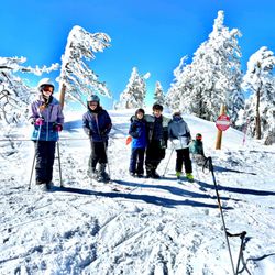 Blue Angels Youth Ski and Snowboard Program - Beautiful view from the top with Coach Susan's group - Mountain High