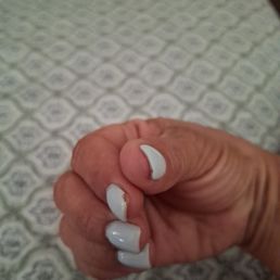 Gel manicure that chipped the next day. So disappointed! Gel manicure that chipped the next day. So disappointed!