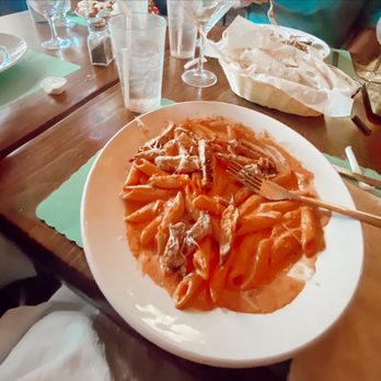 Bark Grill Restaurant - Made to order vodka sauce, penne, and blackened chicken. YUM - American Near Me - Westfield, New York
