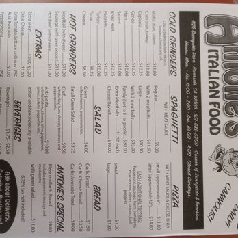 Antone's Italian Eatery - Italian Near Me - Riverside, California Antone's Italian Eatery - Italian Near Me - Riverside, California