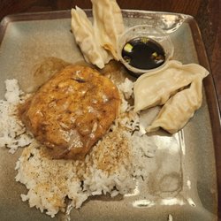 Beijing Garden - Shrimp Egg Fooyoung and Steamed Pot Stickers.  Yummy!  10 stars!