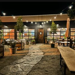 The Whistlestop - Outdoor dining and patio area.