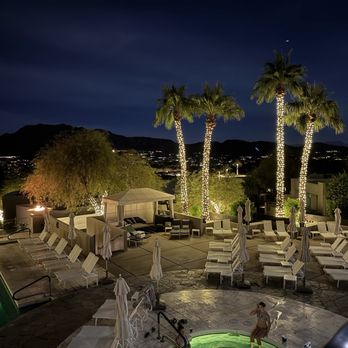 Elements - Overlooking the pool, hot tub, and mountains from the patio. - New American Near Me - Paradise Valley, Arizona
