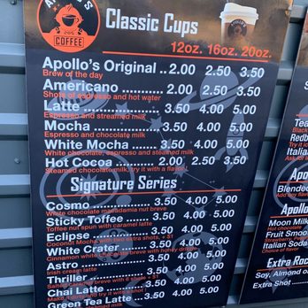 Apollo’s Coffee - Menu - Coffee & Tea Near Me - Bulverde, Texas