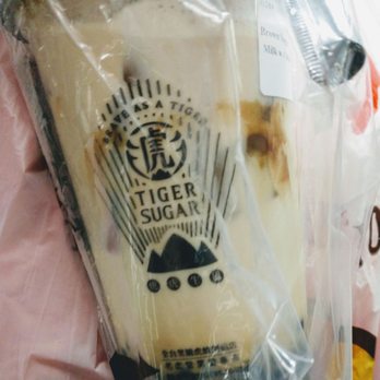 Tiger Sugar - Their signature brown sugar bubble boba and pearl mousse drink packed to go. - Bubble Tea Near Me - New York, New York Tiger Sugar - Their signature brown sugar bubble boba and pearl mousse drink packed to go. - Bubble Tea Near Me - New York, New York