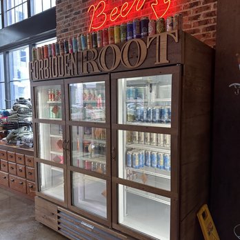 Forbidden Root - Forbidden Root micro beer carry out selections, right by front entrance. - Brewpubs Near Me - Columbus, Ohio