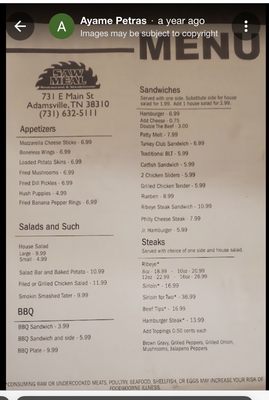 Menu photo 3 Saw Meal Adamsville, TN