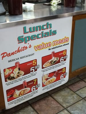 Menu photo 1 Panchito's Restaurants San Antonio, TX Menu photo 1 Panchito's Restaurants San Antonio, TX