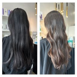 Cut and full balayage (no bleach) Cut and full balayage (no bleach)