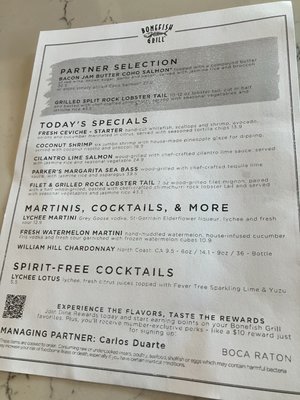 Menu photo 7 Bonefish Grill Boca Raton, FL Menu photo 7 Bonefish Grill Boca Raton, FL
