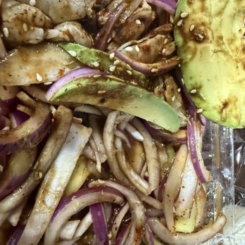 Culichi Roll Sushi & Mariscos - Just onions underneath the avocado - Sushi Bars Near Me - Pomona, California Culichi Roll Sushi & Mariscos - Just onions underneath the avocado - Sushi Bars Near Me - Pomona, California