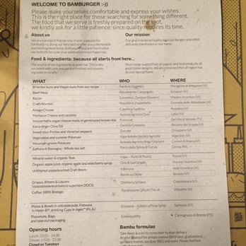 Bamburger - Menu - Burgers Near Me - Vicenza, Virgin Islands