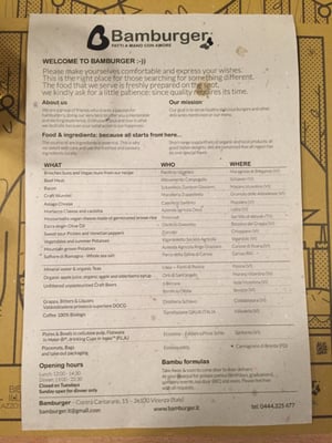Menu photo 1 Bamburger Vicenza, VI