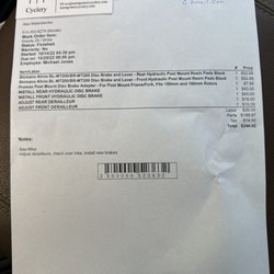 Altered invoice