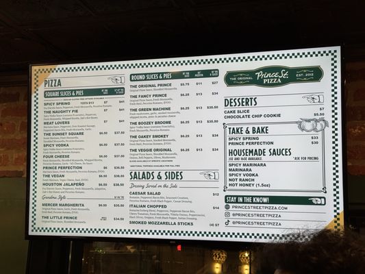 Menu photo 6 Prince Street Pizza Dallas, TX