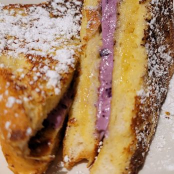 Merriland Farm Cafe - Delicious blueberry and cream cheese stuffed french toast - Breakfast & Brunch Near Me - Wells, Maine