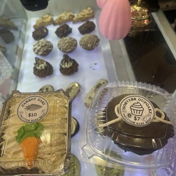 Phattie’s Bake Shop - I'm not sharing! Left: carrot cake. Right: cream filled chocolate cup cake. - Bakeries Near Me - San Diego, California Phattie’s Bake Shop - I'm not sharing! Left: carrot cake. Right: cream filled chocolate cup cake. - Bakeries Near Me - San Diego, California