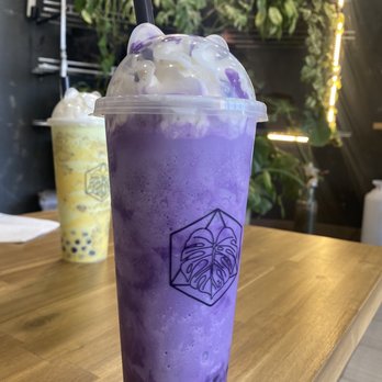 Monstera Boba Cafe - Ube Taro Frostie - Bubble Tea Near Me - Tujunga, California Monstera Boba Cafe - Ube Taro Frostie - Bubble Tea Near Me - Tujunga, California