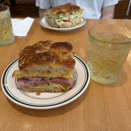 Italian sandwich & iced tea