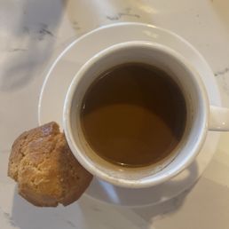 Greek coffee and Corn Muffin