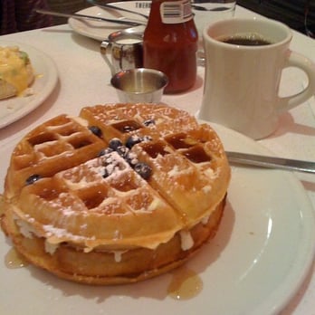 The Corner Office Restaurant + Martini Bar - The blueberry cheesecake waffles at The Corner Office - New American Near Me - Denver, Colorado