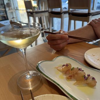 Cured Fish Bar - Kelp cured Halibut and brut champagne! - Japanese Near Me - Livermore, California