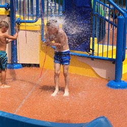 Bartlett Aquatic Center - My 7 yo had more fun than I thought he would in the climbing water play ground.