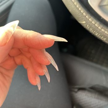 Divine Nails Spa - Uneven acrylic job - Nail Salons Near Me - Glendora, California