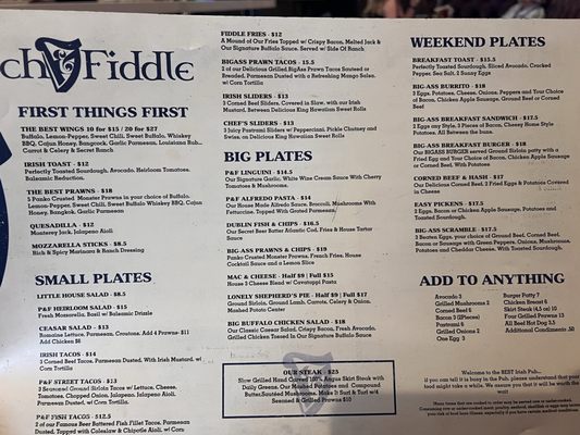 Menu photo 2 Pitch and Fiddle Sacramento, CA