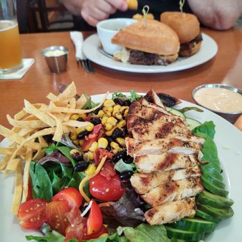 Urban Elk - The southwest chicken salad and prime rib sandwich with tater tots - American Near Me - Tacoma, Washington