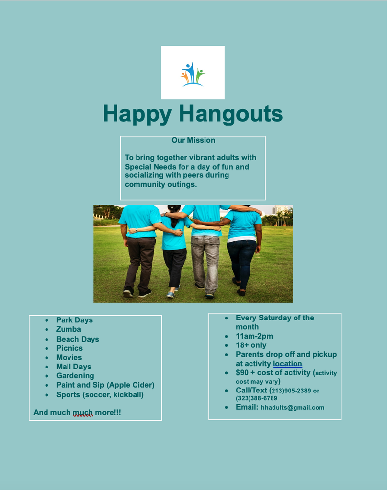 HAPPY HANGOUTS Los Angeles, California Social Clubs Phone Number