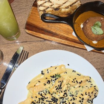 Laurel Hardware - fried burrata and corn agnolotti - New American Near Me - West Hollywood, California
