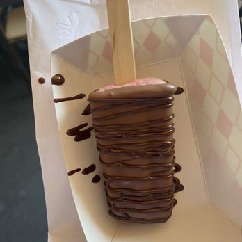 CABETOS Pops - Strawberry Popsicle Dipped in Chocolate with Chocolate Drizzle - Ice Cream & Frozen Yogurt Near Me - San Diego, California