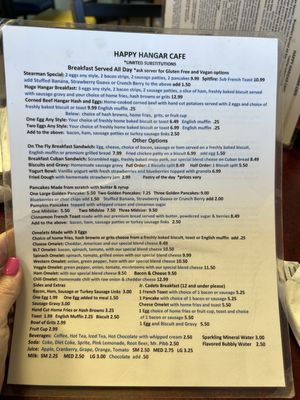 Menu photo 1 Happy Hangar Cafe Lutz, FL
