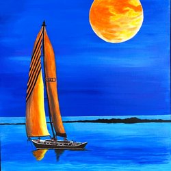 Sailboat- 24x30 acrylic on canvas