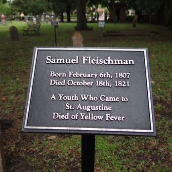 Huguenot Cemetery - Sign pointing to Samuel's final resting place. - Funeral Services & Cemeteries Near Me - St Augustine, Florida