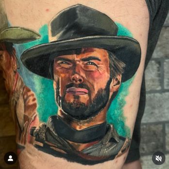 Fifth Finger Studio - Clint Eastwood color realism done by tony - Tattoo Near Me - Glendale, Arizona Fifth Finger Studio - Clint Eastwood color realism done by tony - Tattoo Near Me - Glendale, Arizona