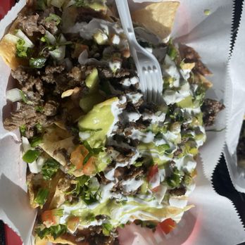 Taqueria Tijuana - Nachos with asada and no queso - Mexican Near Me - Omaha, Nebraska