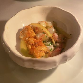 Crevette - red shrimp and uni - Seafood Near Me - New York, New York